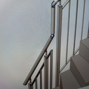 Ruostumattomasta Teräksestä Valmistettu Metalliportaiden Kaidesysteemi