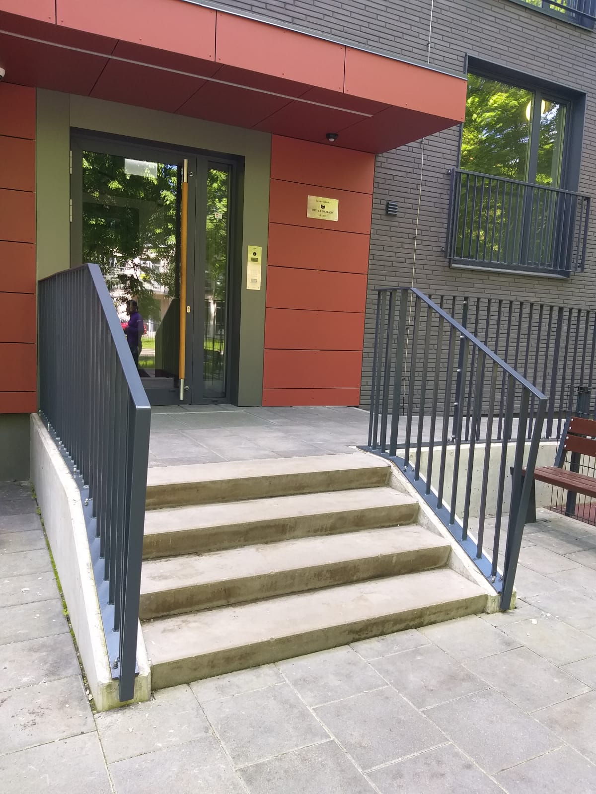 Custom Steel Safety Railing for Stairs - ABR Home - Metallic ...